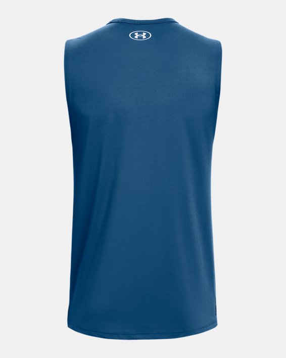 เสื้อแขนกุด UA RUSH™ Energy สำหรับผู้ชาย in Blue image number 5